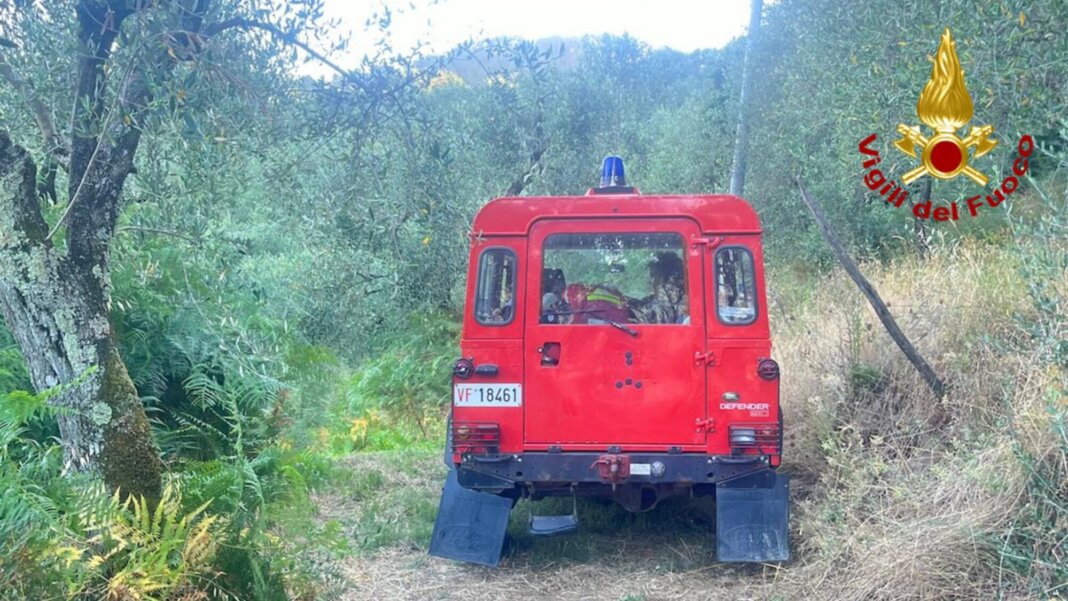 Vigili del fuoco intervento a Monte di Pescia