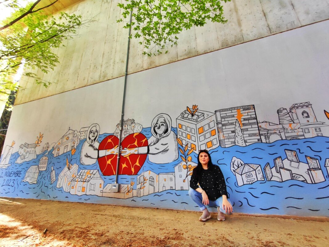 Il murales di Stefania Matranga dedicato all'alluvione del 2023