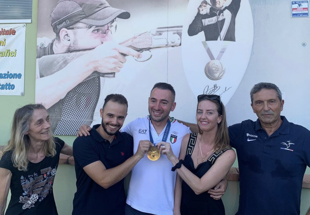 La Festa per l'oro olimpico di Gabriele Rossetti al Tiro a Volo di Montecatini