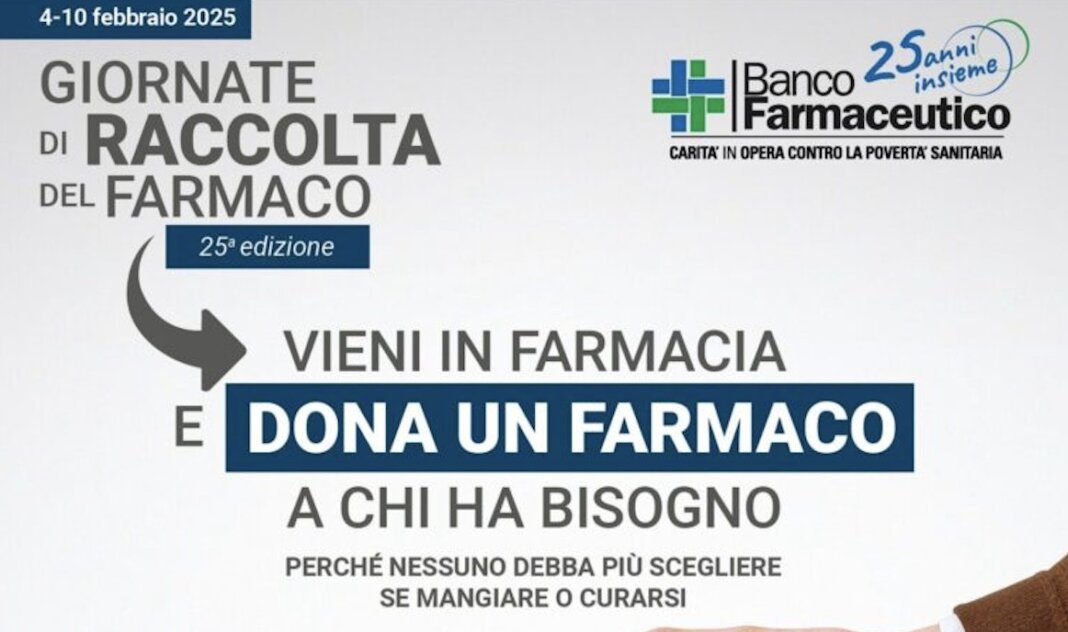 Fino al 10 febbraio tornano le giornate di raccolta del farmaco di Banco Farmaceutico