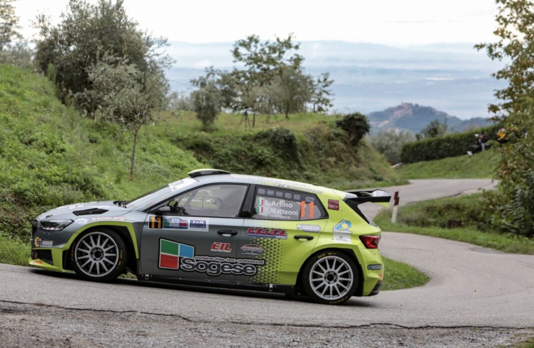 Luca Artino su Skoda Fabia pronto per il Rally del Ciocco