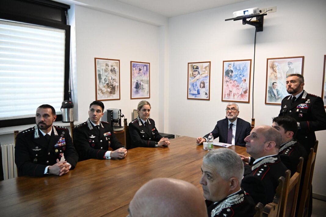 Sicurezza, il prefetto Carabba in visita al comando provinciale dei carabinieri di Pistoia
