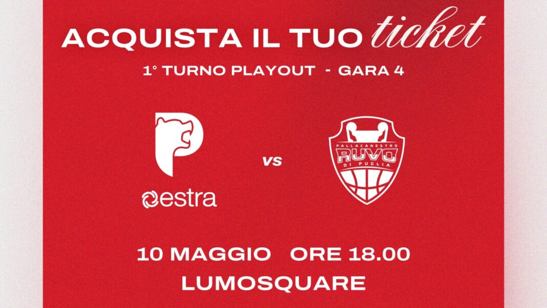 Pistoia Basket, al via la vendita dei biglietti per Gara-4