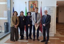 Incontro istituzionale tra il sindaco Giovanni Capecchi e il questore Marco Dalpiaz Incontro Capecchi e Dalpiaz